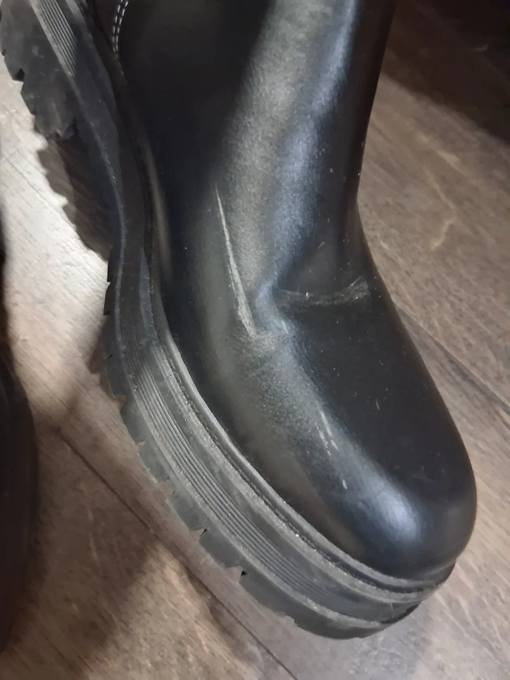 Nine West Black Chelsea Chunky Ankle Boots Size 11